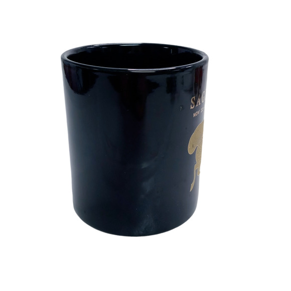 ♐ Sagittarius Zodiac Mug ☕ Astrology Gift Black Gold Decor - Picture 4 of 9
